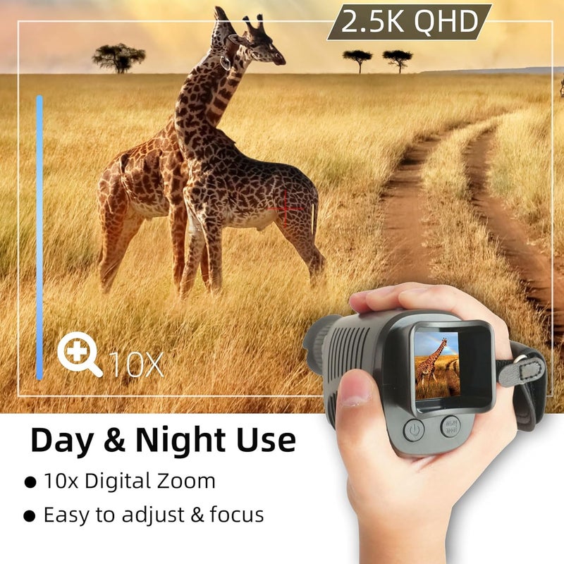 OIKSPY منظار ليلي قابل لإعادة الشحن للرؤية في الظلام 100%، فيديو بدقة عالية 1080P، نظارات رؤية ليلية بالأشعة تحت الحمراء لمسافات طويلة للصيد، التخييم، السفر، المراقبة 32GB داخلها - Image 4